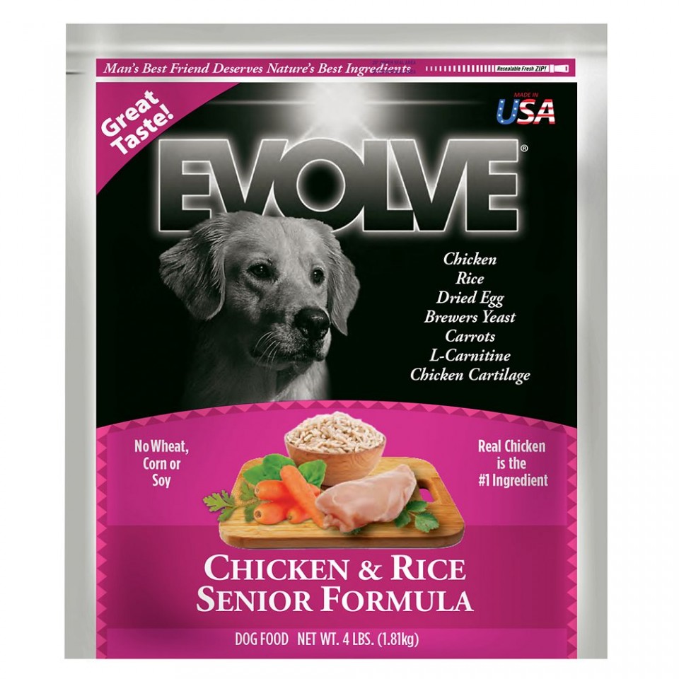 Evolve Chicken & Rice Senior Formula Dog Food