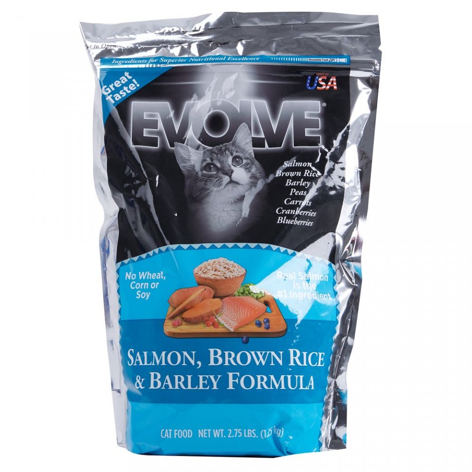 Evolve Salmon, Brown Rice & Barley Formula Cat Food