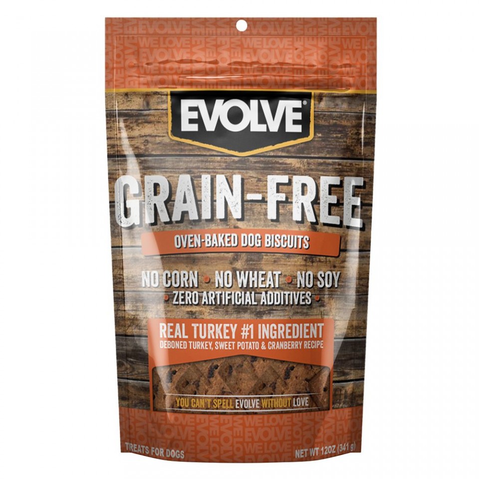 Evolve Grain Free Turkey, Sweet Potato & Cranberry Biscuits